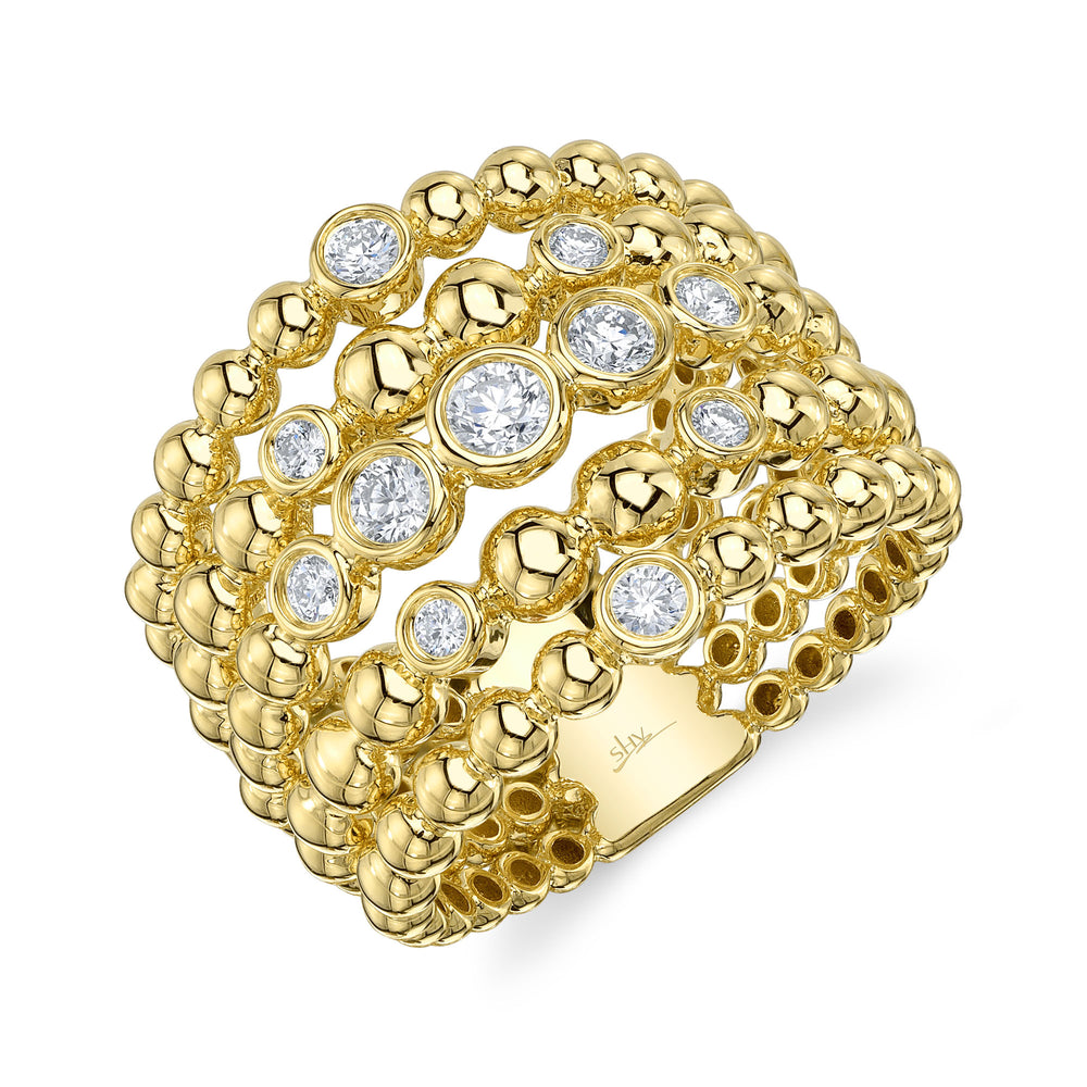 0.49Ct 14K Y/G Diamond Bezel Ring