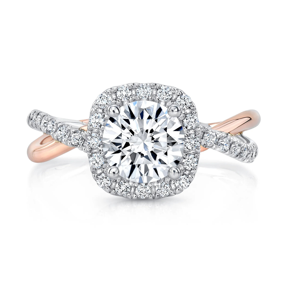 Uneek Infinity Collection Halo Round Engagement Ring
