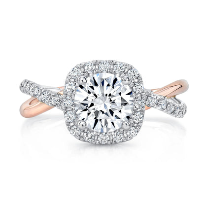 Uneek Infinity Collection Halo Round Engagement Ring
