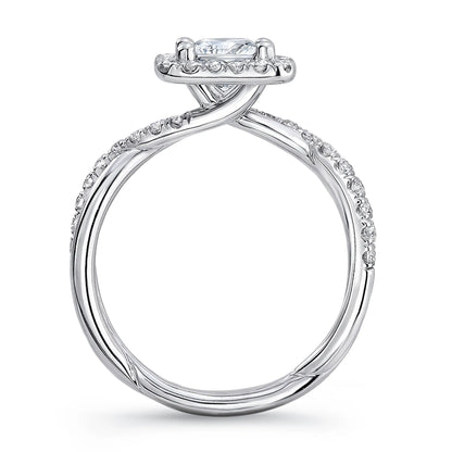 Uneek Infinity Collection Halo Princess Cut Engagement Ring