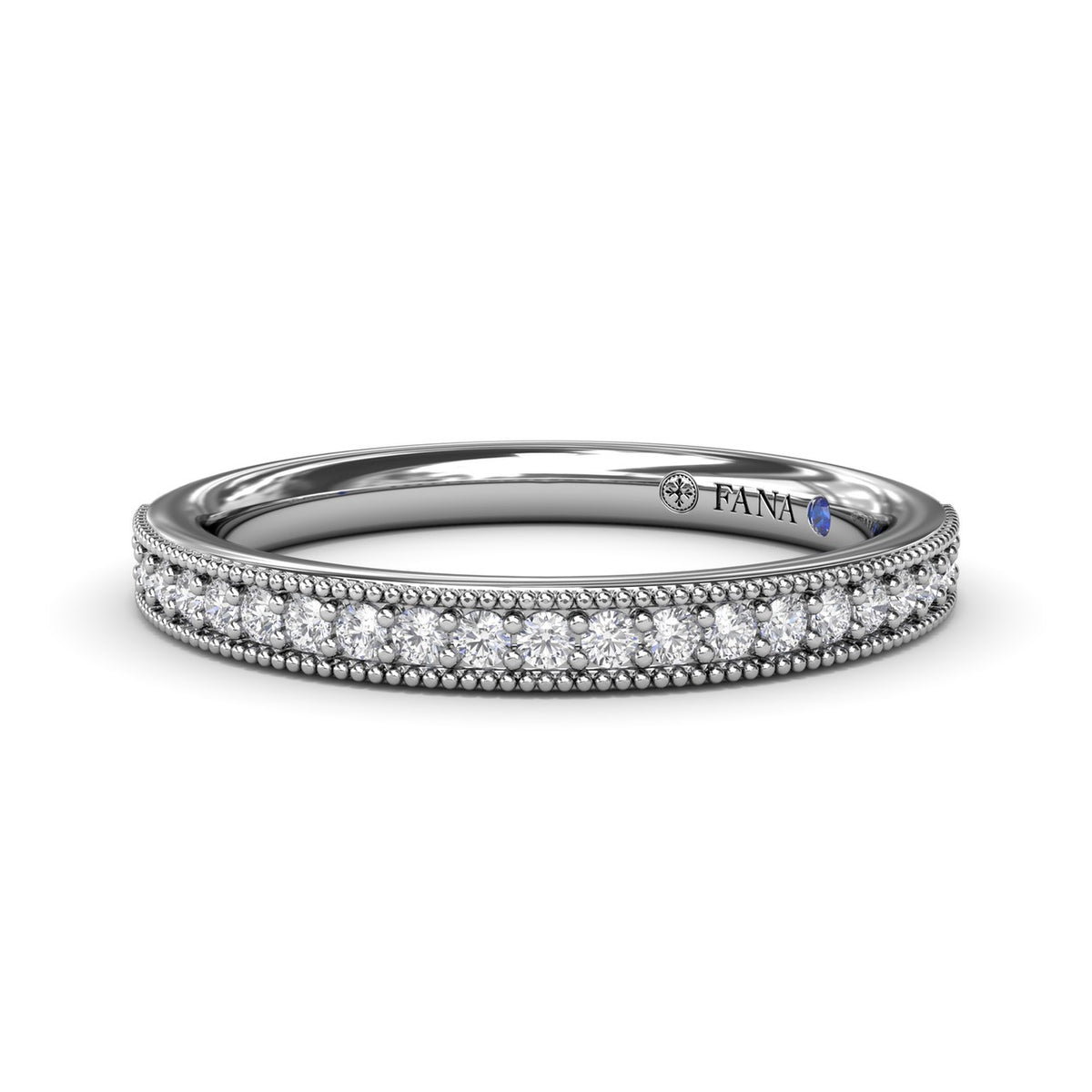 Milgrain and Diamond Wedding Band
