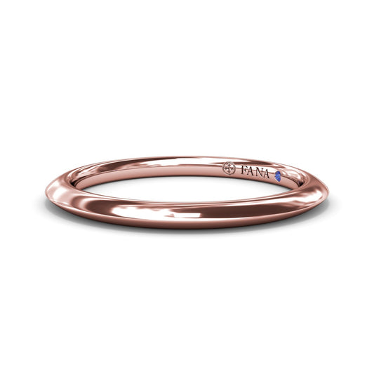 Knife-Edge Gold Wedding Band