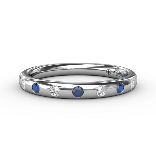 Sapphire Flush Setting Band