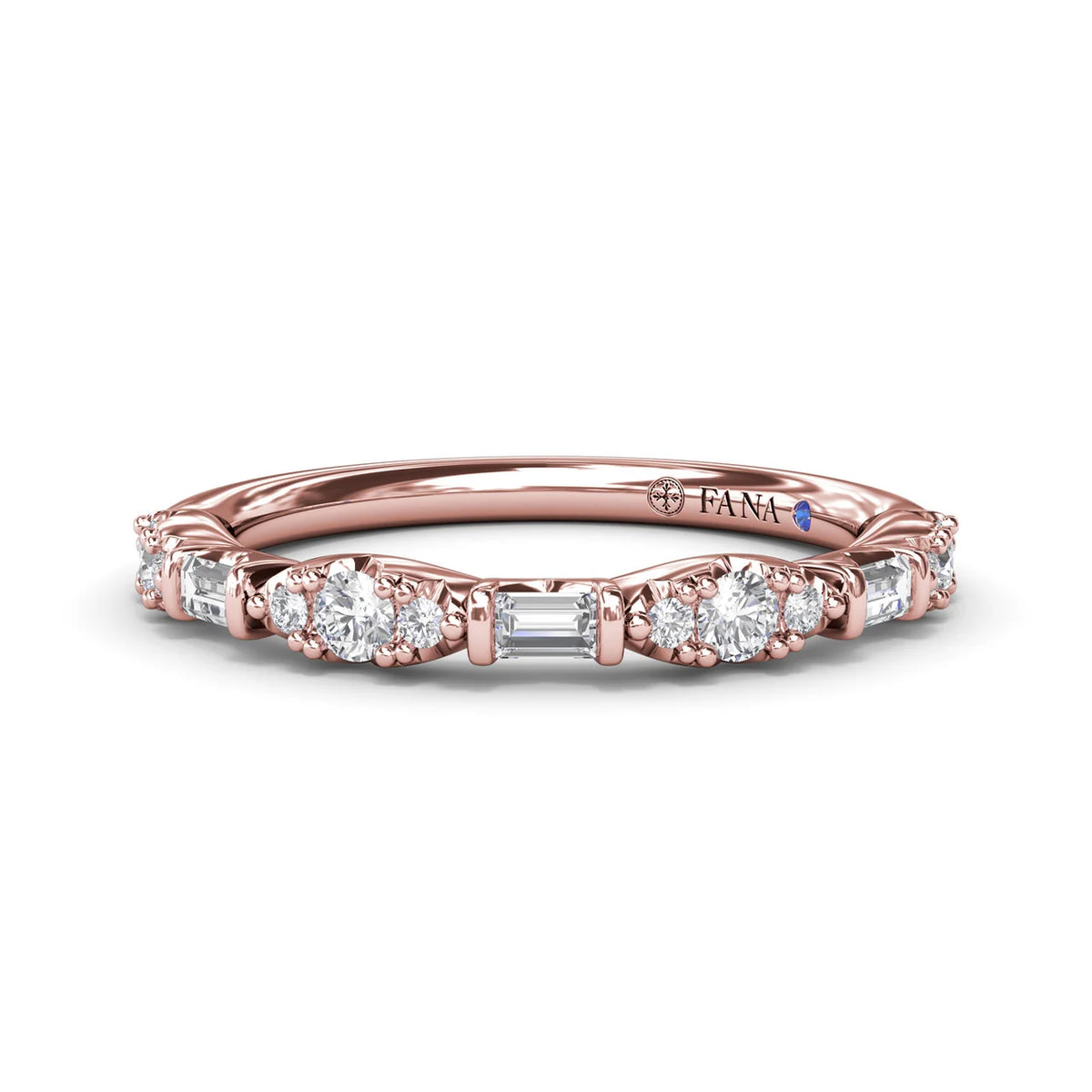 Round Clusters and Emerald Cut  Wedding Ring