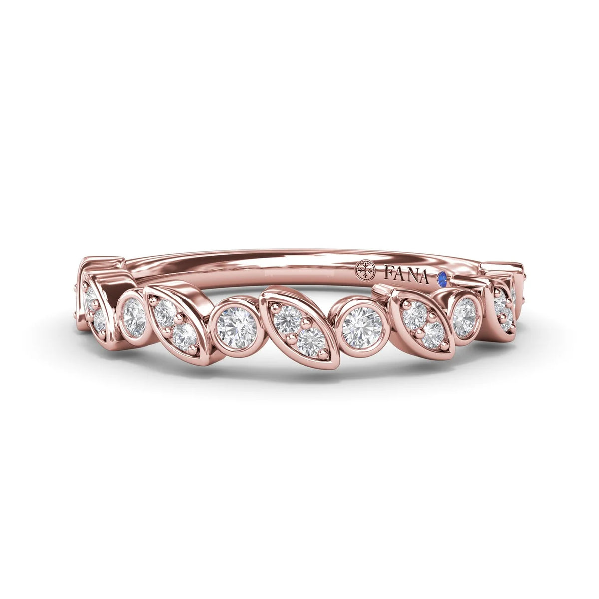 Multi-shaped Bezel Set  Band