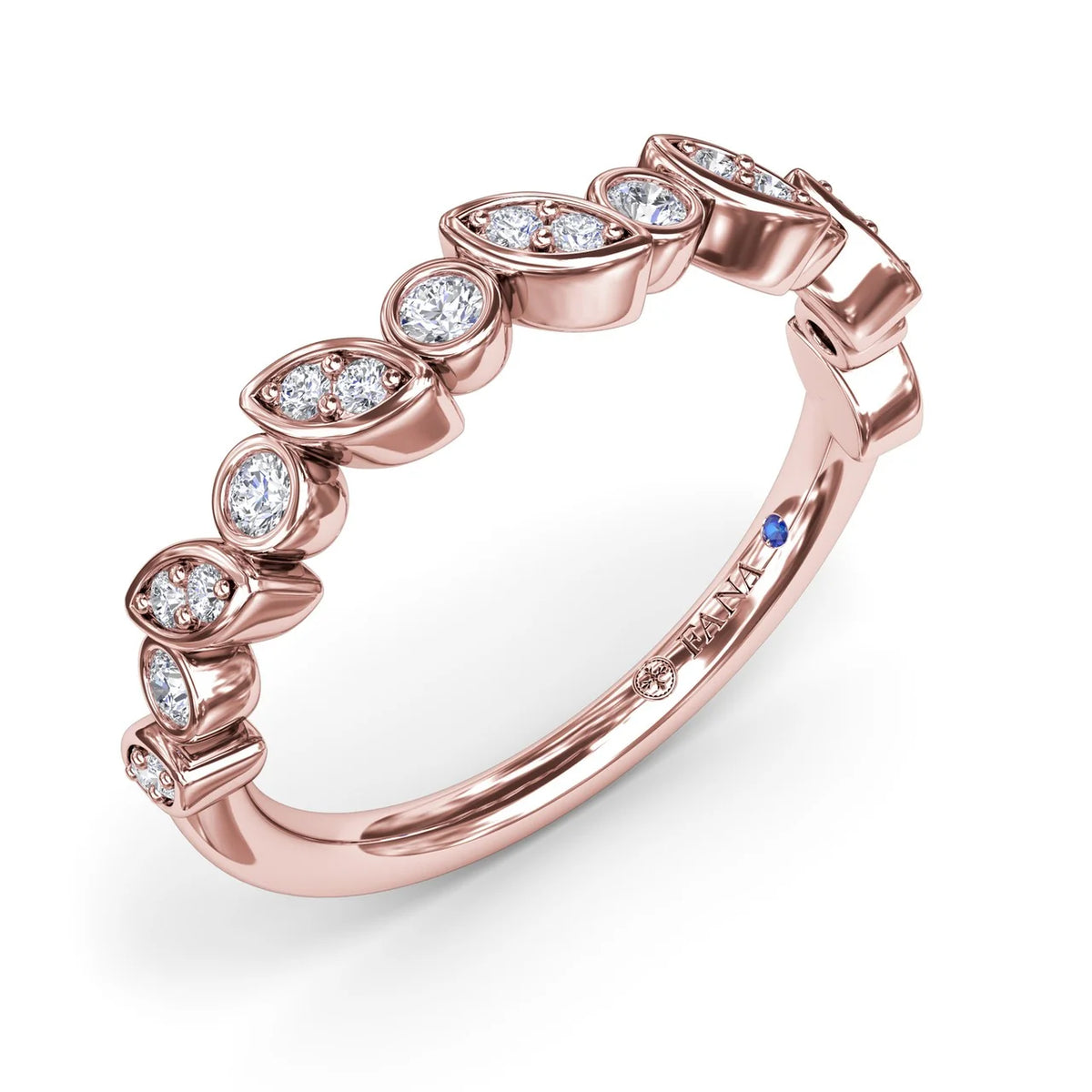 Multi-shaped Bezel Set  Band