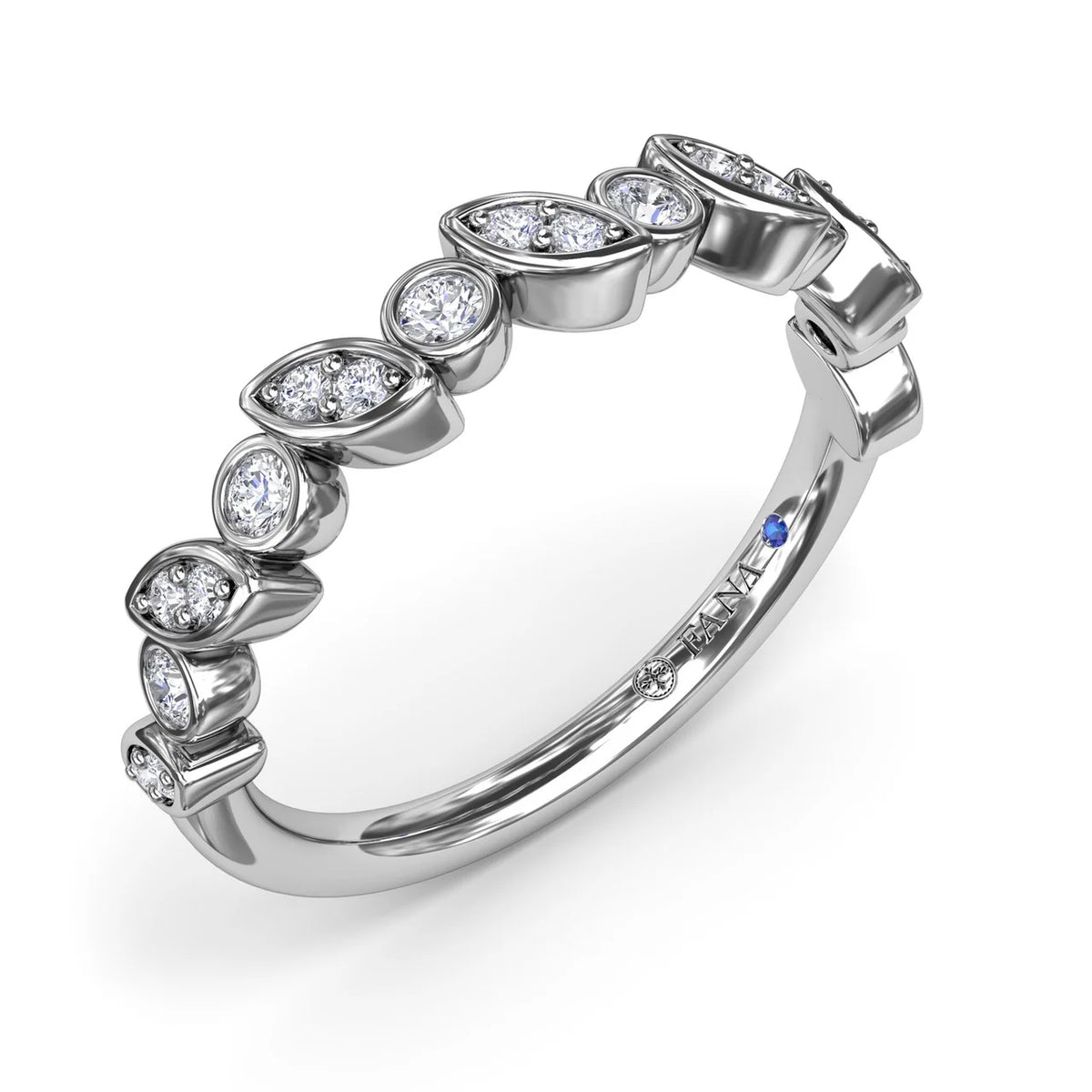 Multi-shaped Bezel Set  Band
