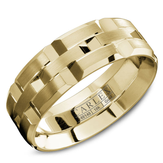7.50mm Carlex Wedding Band in Yellow Gold