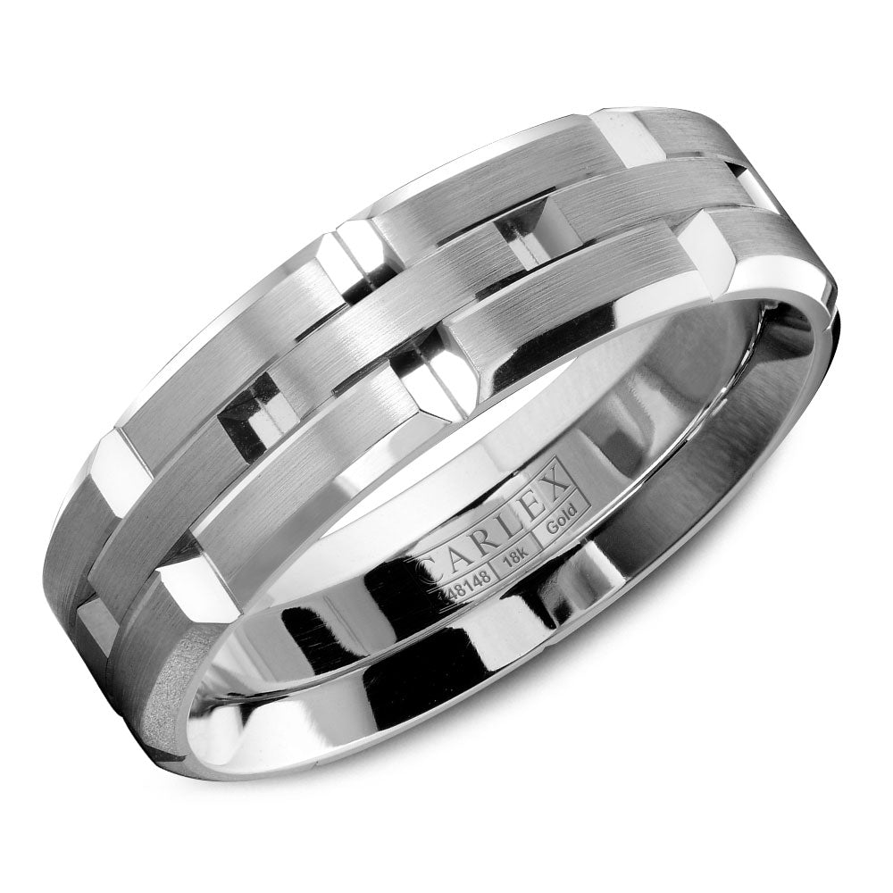 6.50mm Carlex Wedding Band in White Gold