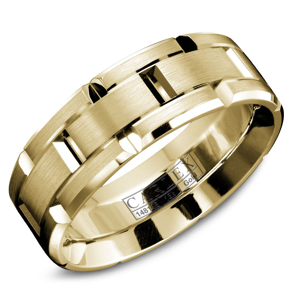 7.50mm Carlex Wedding Band in Yellow Gold