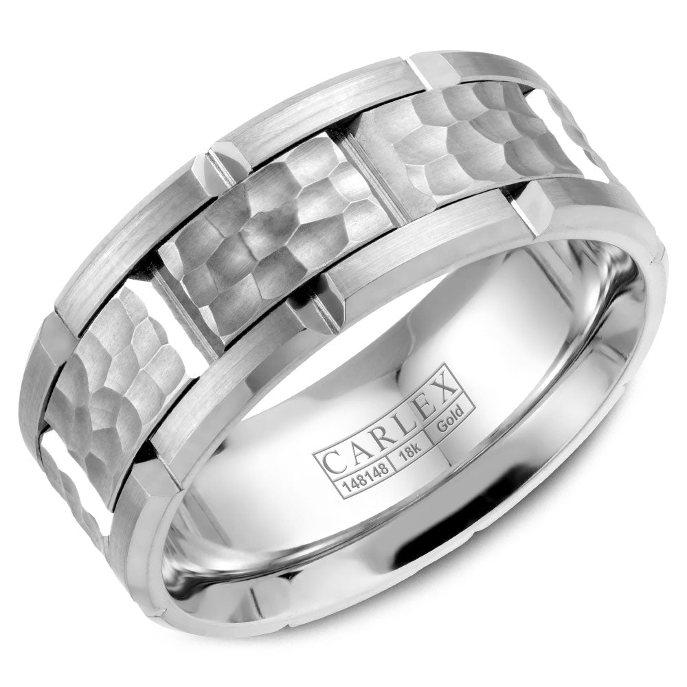 9.00mm Carlex Wedding Band in White Gold