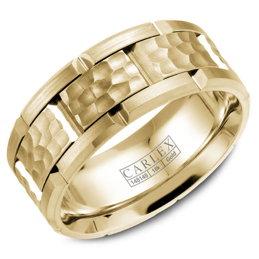 9.00mm Carlex Wedding Band in Yellow Gold