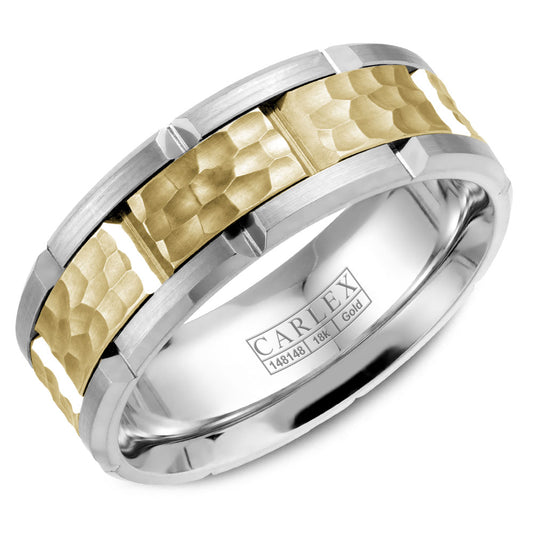 7.50mm Carlex Wedding Band in Y&W Gold