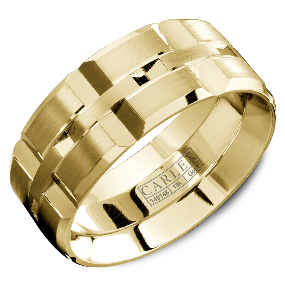 9.00mm Carlex Wedding Band in Yellow Gold