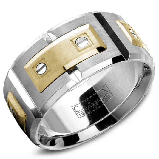 11.00mm Carlex Wedding Band in Y&W Gold