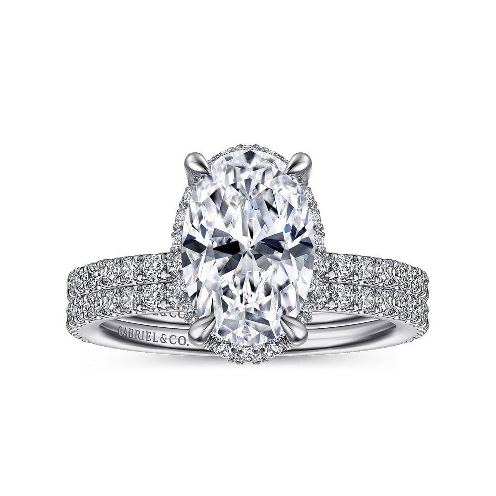 14K White Gold Diamond Matching Wedding Band