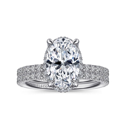 14K White Gold Diamond Matching Wedding Band