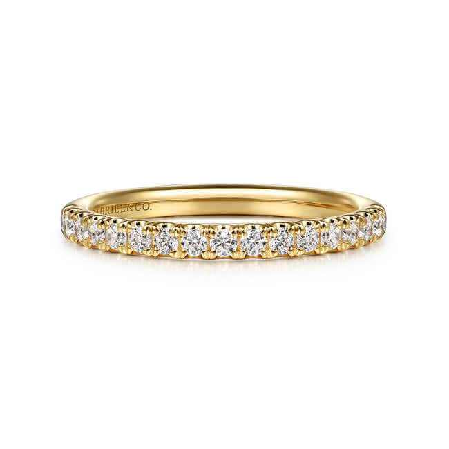 14K Yellow Gold Diamond Wedding Band