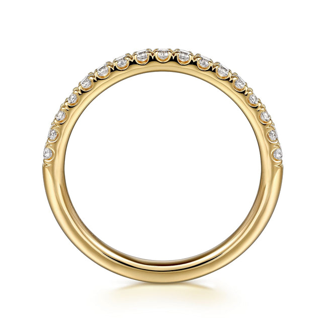 14K Yellow Gold Diamond Wedding Band
