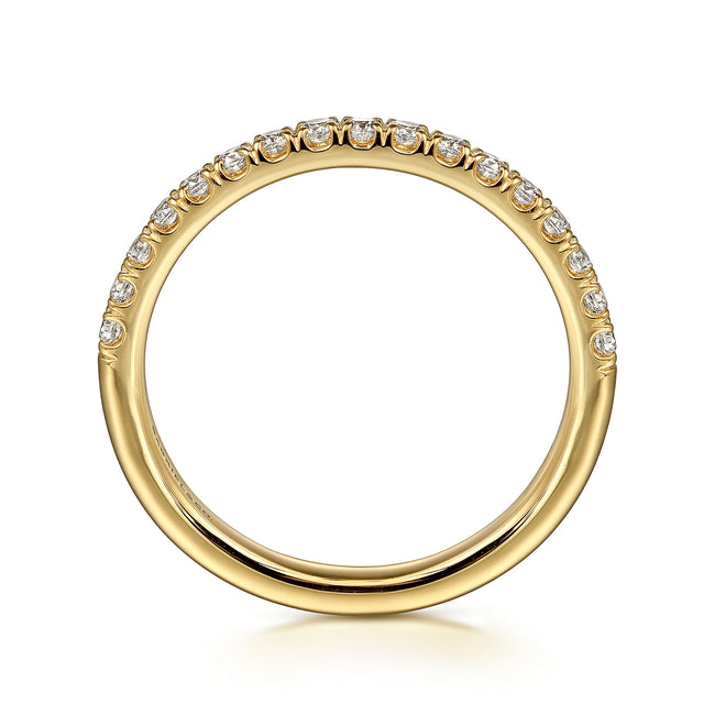 14K Yellow Gold Diamond Wedding Band