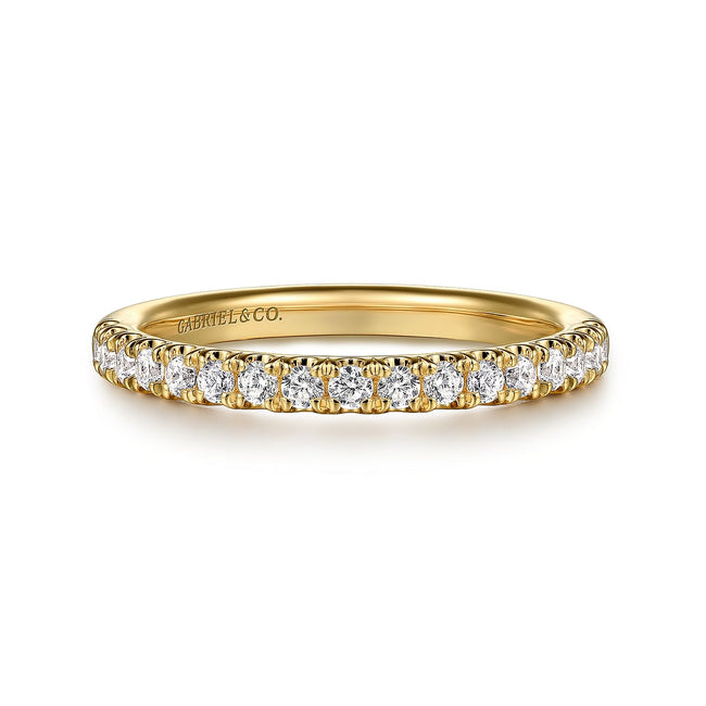 14K Yellow Gold Diamond Wedding Band