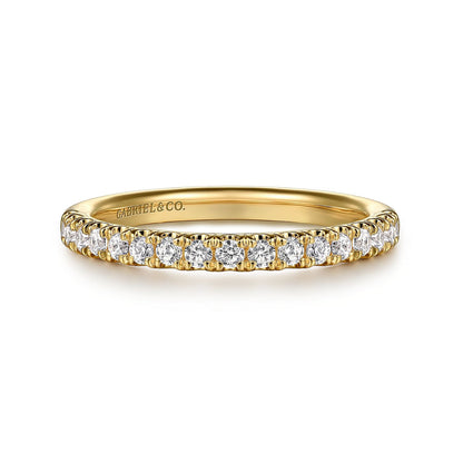 14K Yellow Gold Diamond Wedding Band