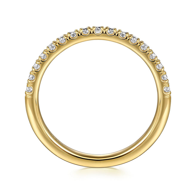 14K Yellow Gold Diamond Wedding Band