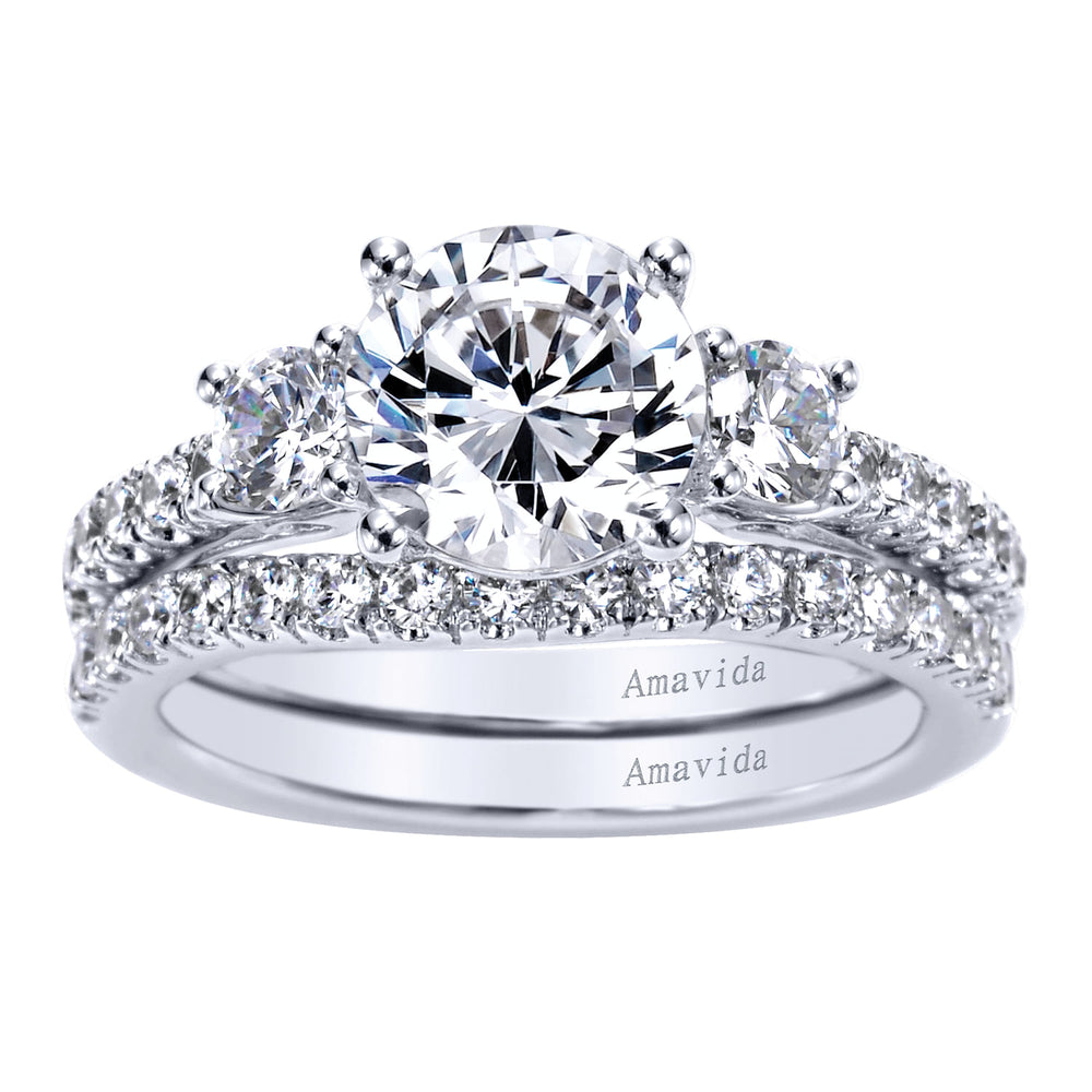 18K White Gold   Matching Wedding Band