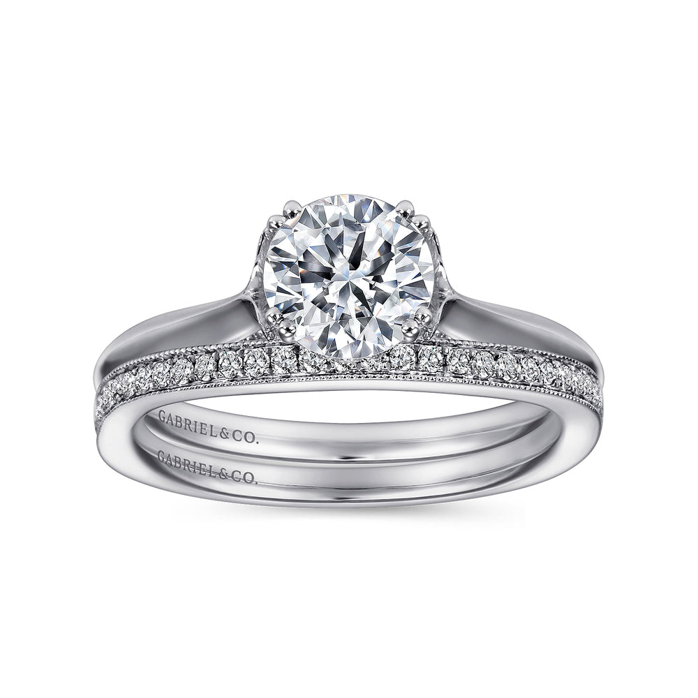 18K White Gold  Matching Wedding Band