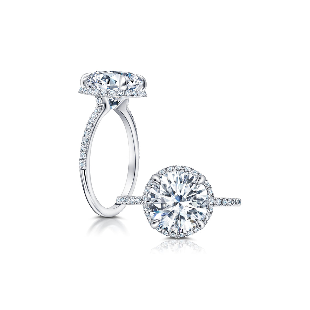 Raised Hidden Halo with diamond shank