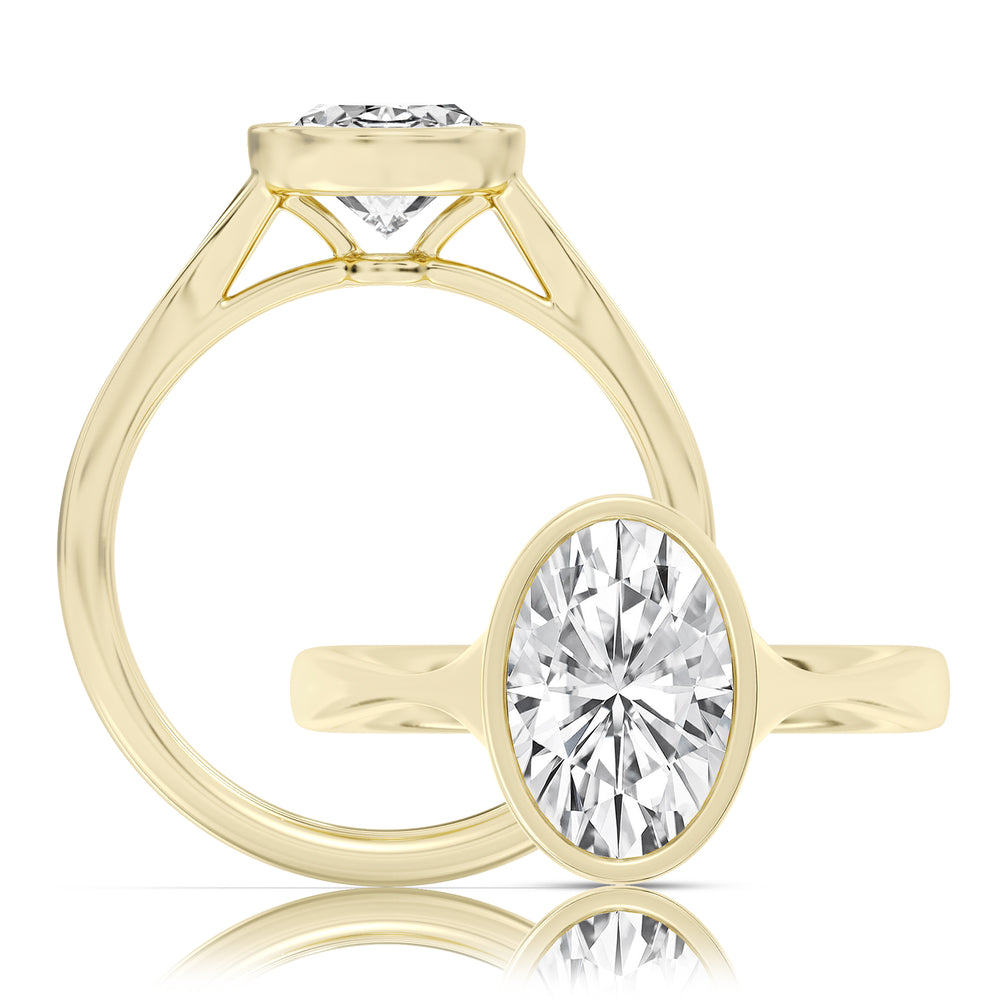 Knife edge Bezel with corset shank detail